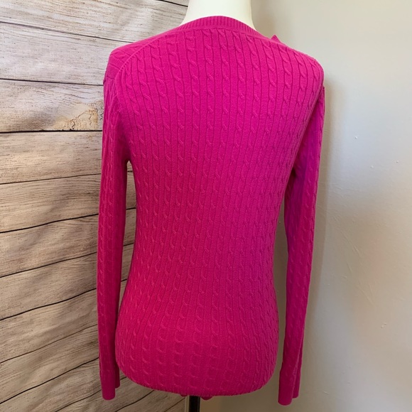 TOMMY HILFIGURE | Pink Knitted V-Neck Sweater - Picture 4 of 7